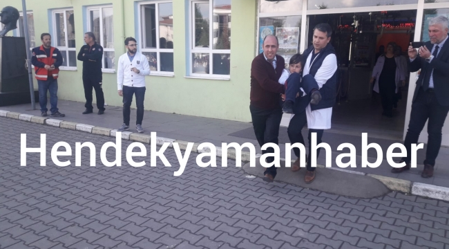 Okulda siren sesleri yükseldi