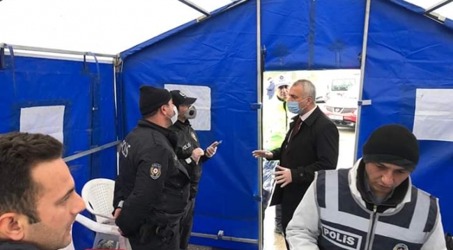 BABAOĞLU KONTROL NOKTALARINI ZİYARET ETTİ