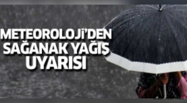 Sakarya İçin Sağanak Uyarısı