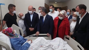 İçişleri Bakanı Süleyman Soylu Yaralıları Ziyaret Etti