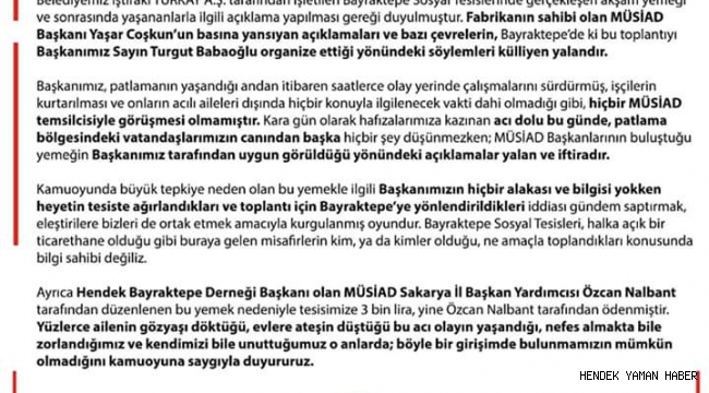 Tepki Çeken O Yemekle İlgili  Hiç Bir Alakamız Ve Bilgimiz Yoktur