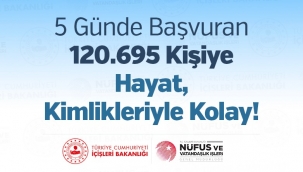 5 Günde Başvuran 120.695 Kişiye Hayat, Kimlikleriyle Kolay!