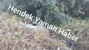 Hendek Şevketiye Rampalarında Otomobil Şarampole Uçtu 1 Yaralı