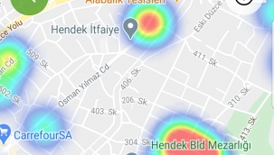 Hendek'te Harita Bazı Mahallelerde Kırmızıya Döndü