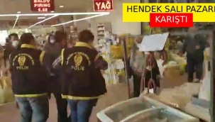 Hendek'te Salı Pazarı Karıştı.