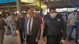 Hendek'te Salı Pazarında Maske Takmayan Vatandaşlara Ceza Yazıldı