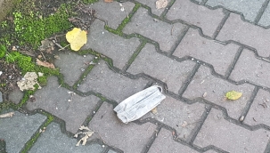 Hendek'te Yere Atılan Maskeler Tehlike Saçıyor