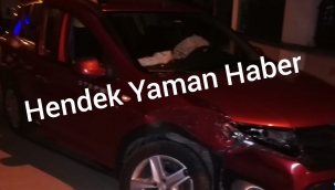 Hendek Yeni Mahallede Kaza 2 Otomobil Kafa kafaya Çarpıştı