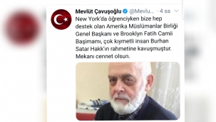 Bakan Çavuşoğlu'ndan Satar Ailesine Başşaglığı Mesajı
