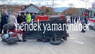 Hendek Bayraktepe'de Korkutan Kaza Pat Pat Devrildi 7 Yaralı
