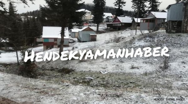Hendek'te Çiğdem Yaylası Beyaza Büründü