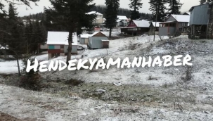 Hendek'te Çiğdem Yaylası Beyaza Büründü