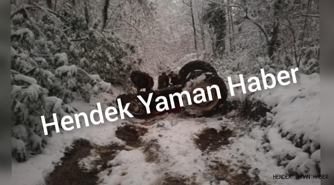 Hendek Salman'da Traktör Kazası 1 Ölü 1 Hafif Yaralı