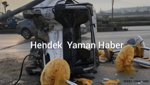 Hendek’te Aydınlatma Direğine Çarptı 2 Yaralı