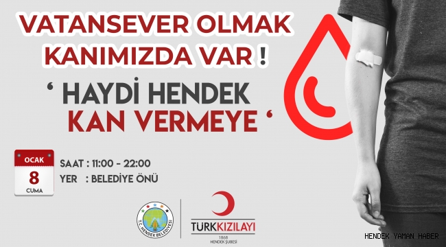 Hendek'te Kan Bağışına Davet