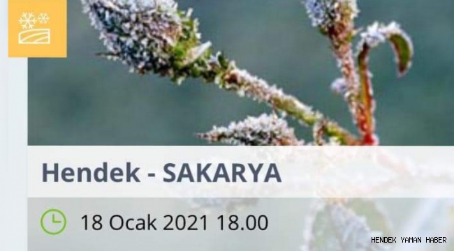 Hendek'te Meteorolojiden Turuncu Koduyla Uyarı