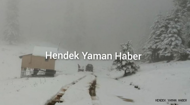 Hendek'te Yeniyayla Mahallesin'de Dırım Dırım Yaylası Beyaza Büründü