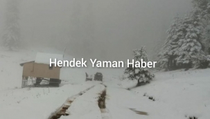Hendek'te Yeniyayla Mahallesin'de Dırım Dırım Yaylası Beyaza Büründü