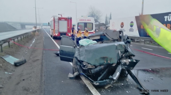 Kuzey Marmara Otoyolu Akyazı Girişinde  Kaza 1 Ölü