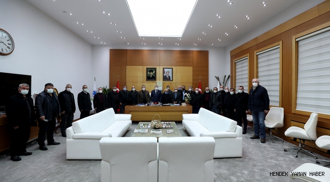 Başkan Ekrem Yüce  Hendekli Muhtarları Ağırladı