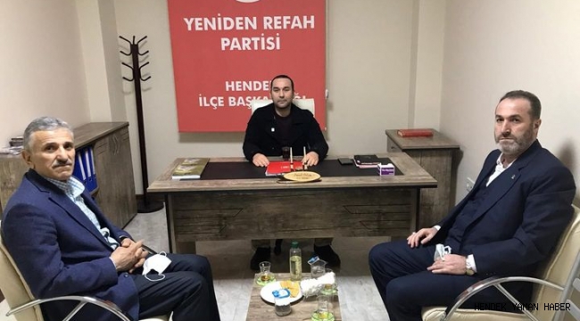 Hendek Ak Parti'den Yeniden Refah Partisi Hendek İlçe Teşkilatına Nezaket Ziyareti