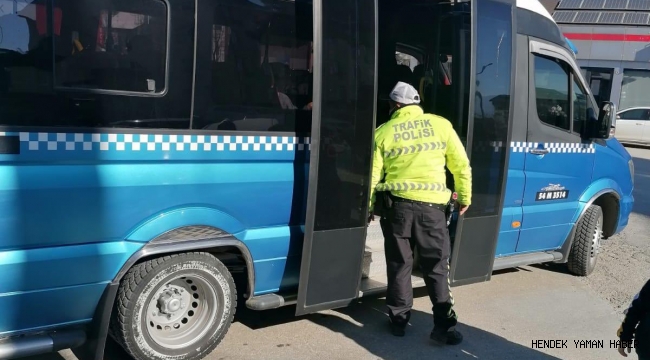 Hendek’te Otobüslere Korona Denetimi