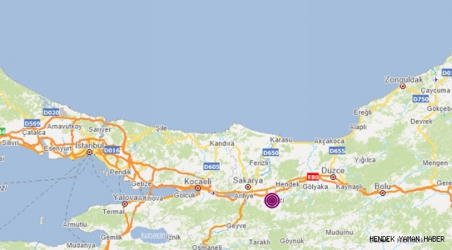 Komşu ilçe Akyazıda  Deprem