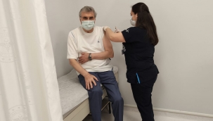 Başkan Ekrem Yüce, Covid 19 aşısı oldu