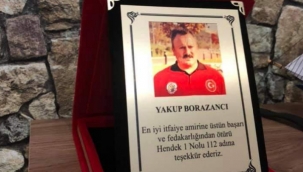 Hendek 112 Acil 1 Nolu Ambulans ,istasyon Çalışanlarından Emekliye Ayrılan Borazancıya Jest 