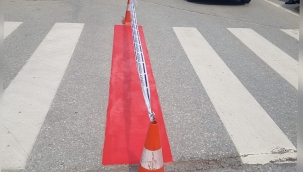 Hendek Meydan'da Yaya Şeritlerine kırmızı çizgi