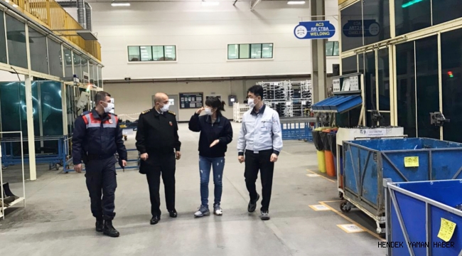 Hendek'te Jandarma' OSB'de Kovid Denetimi Gerçekleştirdi