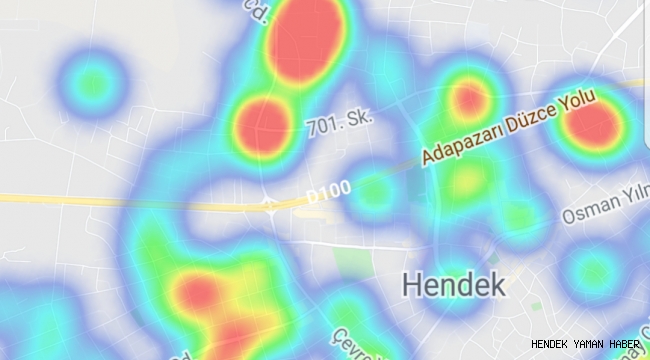 Hendek'te Risk Haritasında Bazı Mahalleler Yeniden Kırmızı Renge Büründü