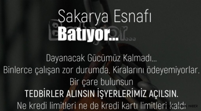 Twitter'da #sakaryaesnafıbatıyor Etiketi ile Paylaşım 