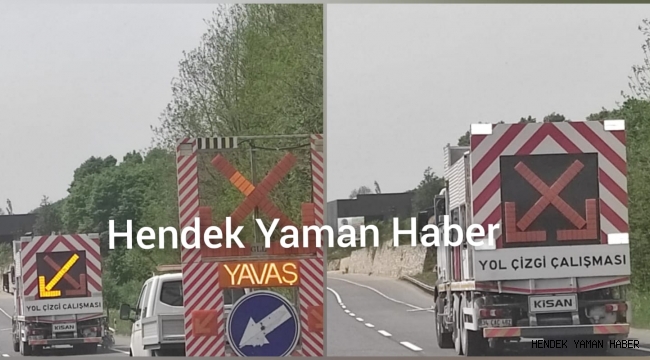 Hendek D 100 Karayolu Şeritleri Yenileniyor