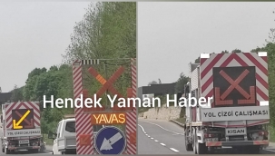Hendek D 100 Karayolu Şeritleri Yenileniyor