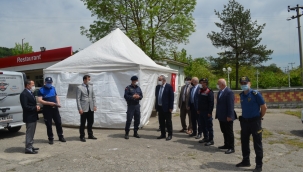 Hendek'te Kaymakam Acır Uygulama Noktalarını Denetledi