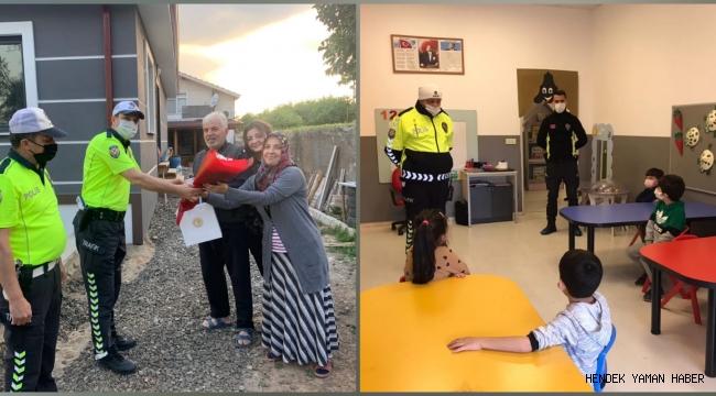 Hendek'te Trafik Haftası Etkinliklerinde Polislerden anlamlı ziyaret