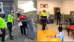 Hendek'te Trafik Haftası Etkinliklerinde Polislerden anlamlı ziyaret