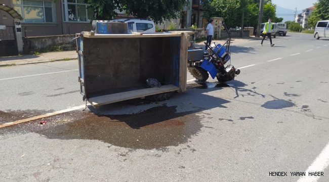 Hendek Çağlayan Yolu Üzerinde  Pat Pat Devrildi 3 Yaralı 