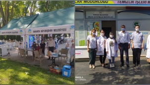Hendek Pazar Yerinde Koronavirüs Aşı İstasyonu Kuruldu