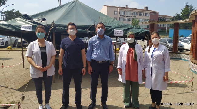 Hendek'te Aşı Çadırı Vatandaşların Hizmetinde