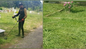 Hendek'te Büyükşehirden  Mezarlıklara Bakım 