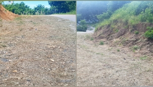 Hendek Yeşilköy’de Bitmeyen Yol Genişletme Çalışması