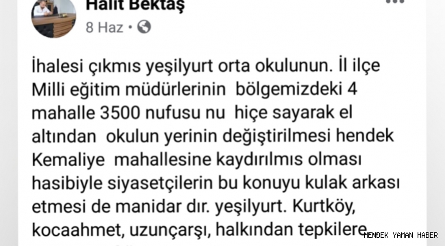 Hendek Yeşilyurt'da  Neler Oluyor ?