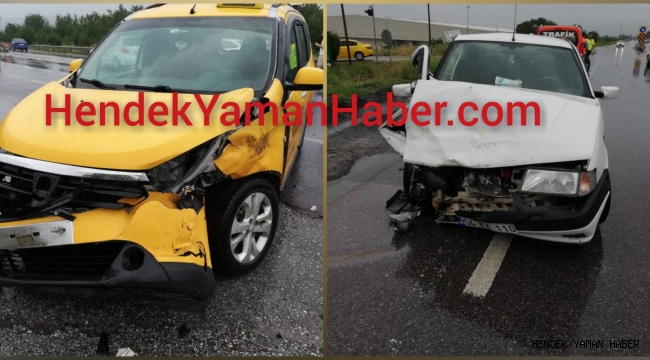 Hendek D.100 Çiftlik Mahallesi Otoban Bağlantı Yolunda Kaza 2 Yaralı