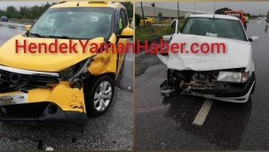 Hendek D.100 Çiftlik Mahallesi Otoban Bağlantı Yolunda Kaza 2 Yaralı