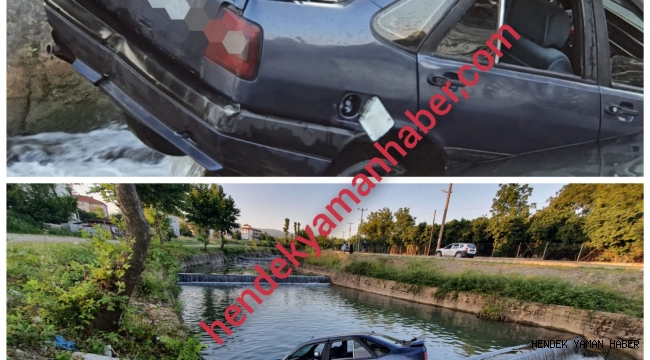 Hendek’te Otomobil Uludere Çayına Uçtu Sürücü Kayıplara Karıştı