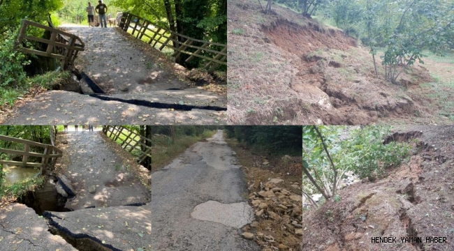 Hendek'te Şiddetli Yağışlar Etkili Oldu