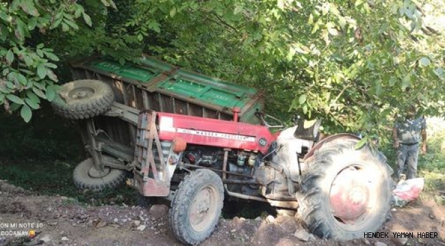 Hendek Hacıkışla Mahallesinde Traktör Devrildi 2 Ağır Yaralı 