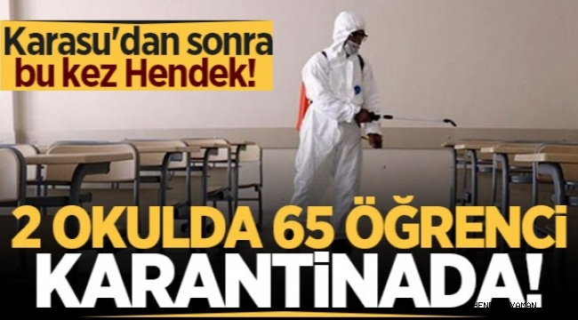 Hendek'te 2 Lisede Korona Alarmı